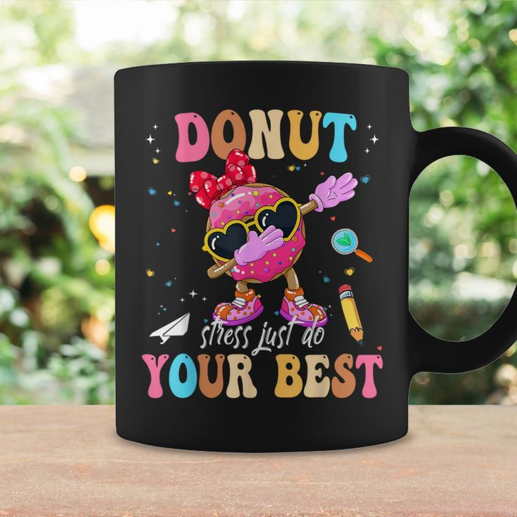 Groovy Donut Stress Just Do Your Best Testing Day Teachers Coffee Mug Gifts ideas