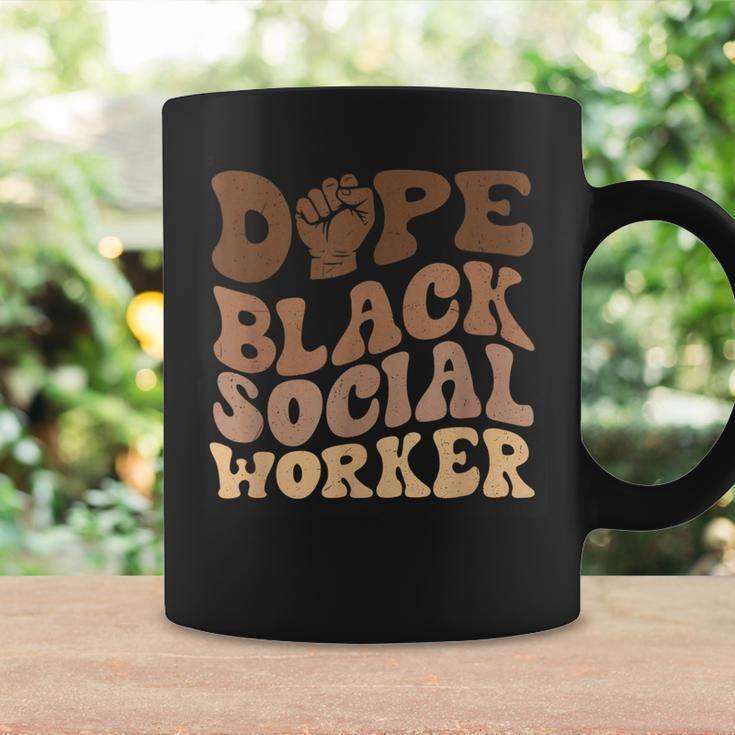 Groovy Dope Black Social Worker Black History Month Coffee Mug Gifts ideas