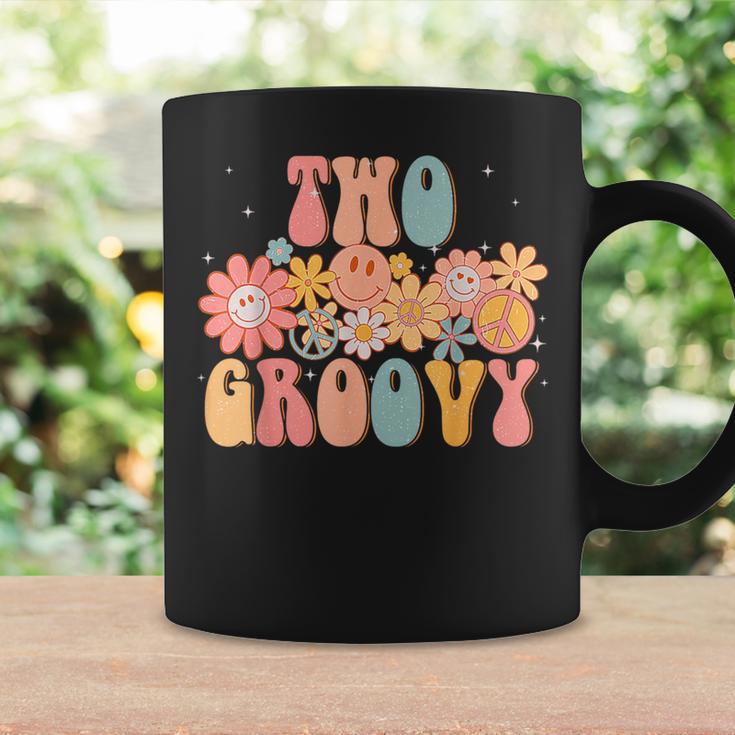 Groovy Two 2Nd Birthday 2 Year Old Peace Sign Smile Face Coffee Mug Gifts ideas