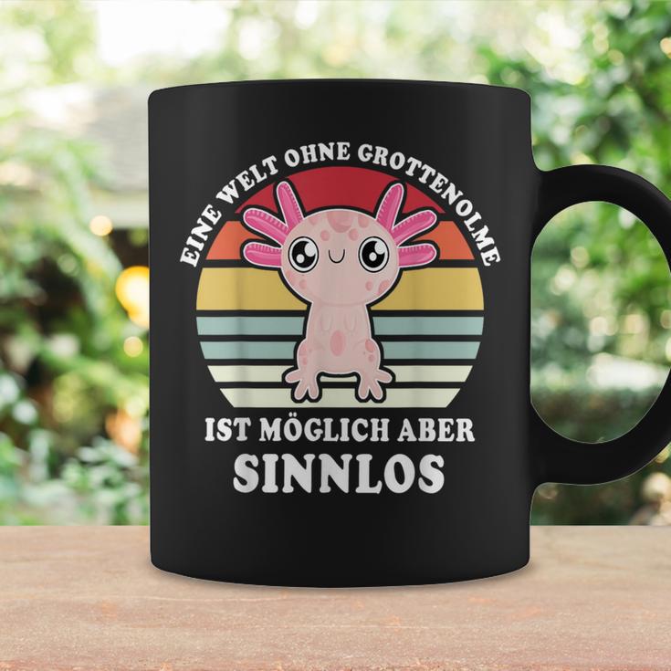 Grottenolme Schwanzlurch Naked Mull Axolotl Saying Grottenolm Tassen Geschenkideen