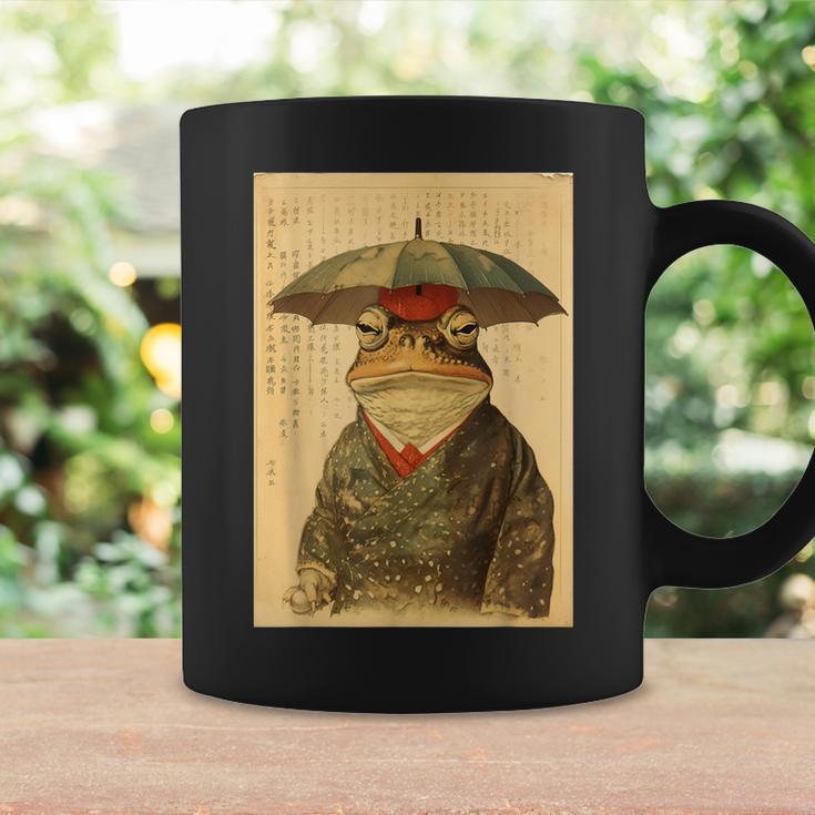 Grumpy Frog Unimpressed Toad Vintage Japanese Aesthetic Coffee Mug ...