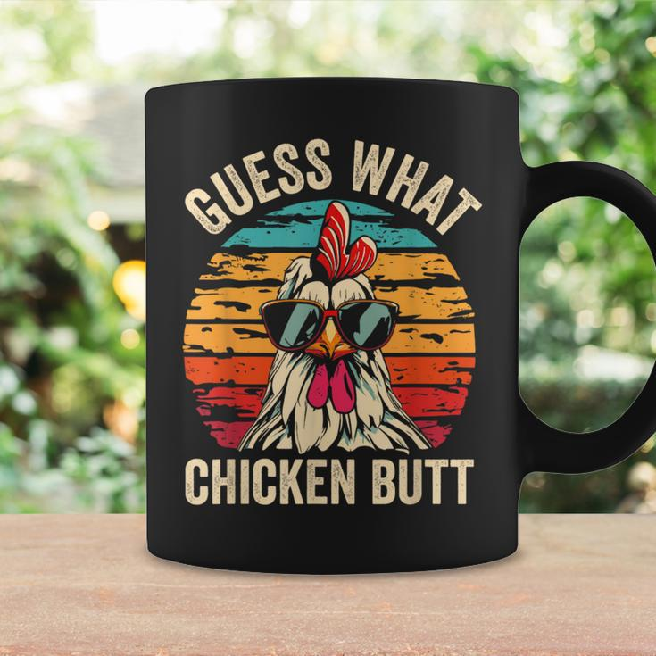 Guess What Chicken Butt Retro Vintage Chicken Meme Coffee Mug Gifts ideas