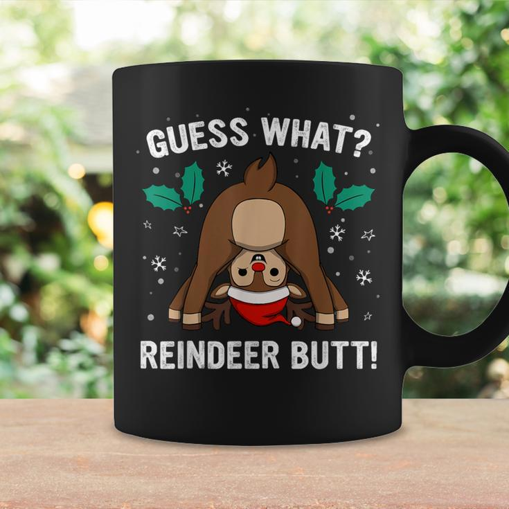 Guess What Reindeer Butt & Boys Ugly Christmas Coffee Mug Gifts ideas