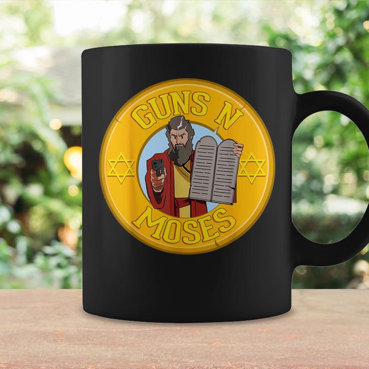 Guns N Moses Jewish Passover Pun Israeli Defense Force Army Coffee Mug Gifts ideas