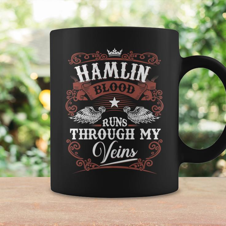Hamlin Blood Runs Through My Veins Vintage Family Name Coffee Mug Gifts ideas