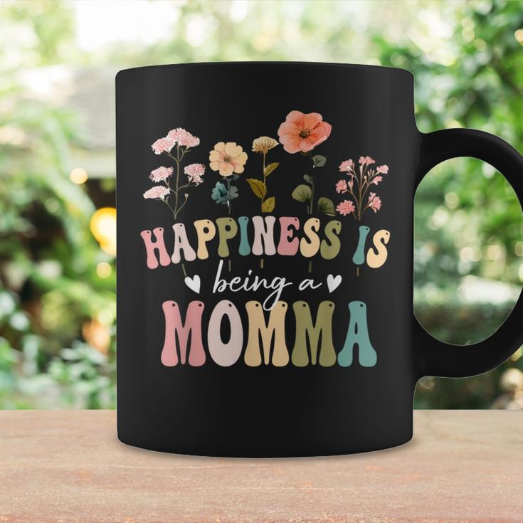 Happiness Is Being A Momma Floral Momma Mother's Day Coffee Mug Gifts ideas