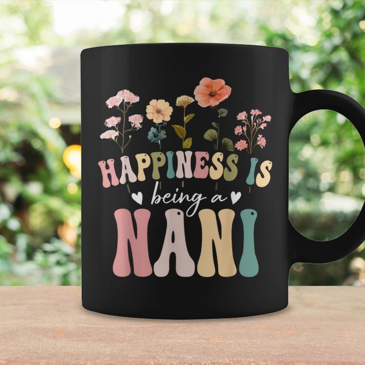 Happiness Is Being A Nani Floral Nani Mother's Day Coffee Mug Gifts ideas