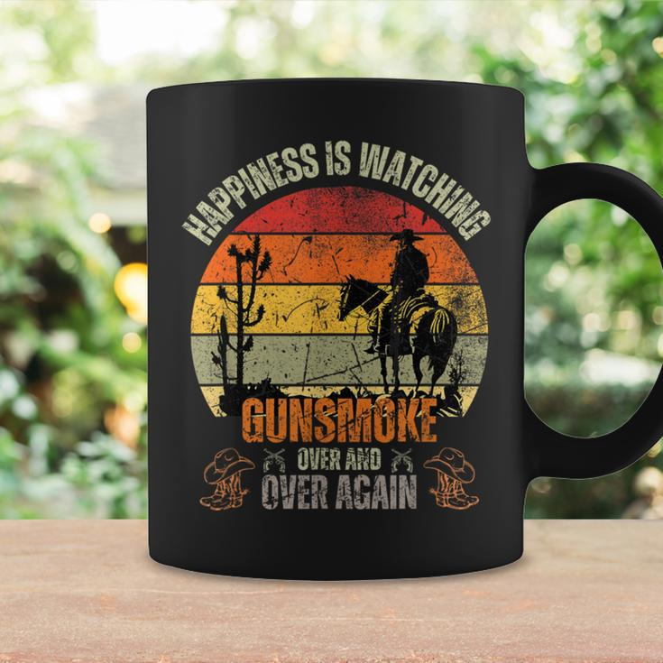 Happiness Is Watching Gun-Smoke Over And Vintage Cowboys Coffee Mug Gifts ideas