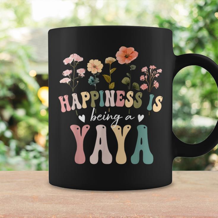 Happiness Is Being A Yaya Floral Yaya Mother's Day Coffee Mug Gifts ideas