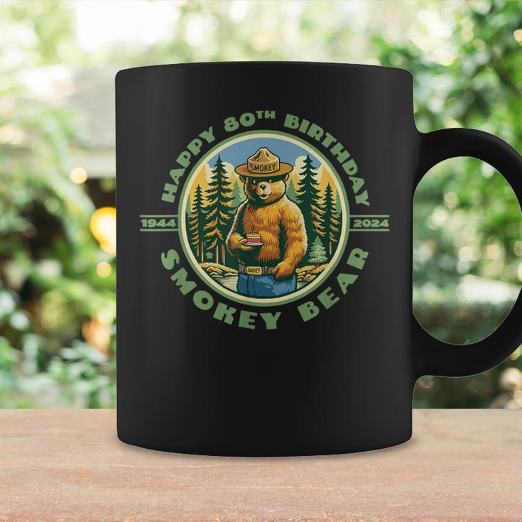 Happy 80Th Birthday Smokey Bear 1944-2024 Retro Cupcake Coffee Mug Gifts ideas