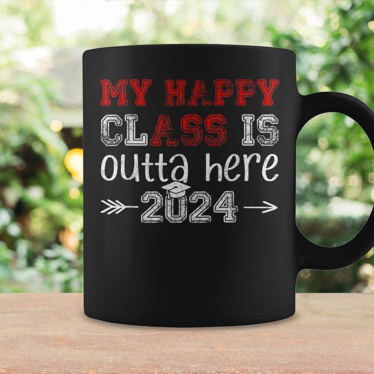 My Happy Class Is Outta Here 2024 Senior Graduation Coffee Mug Gifts ideas