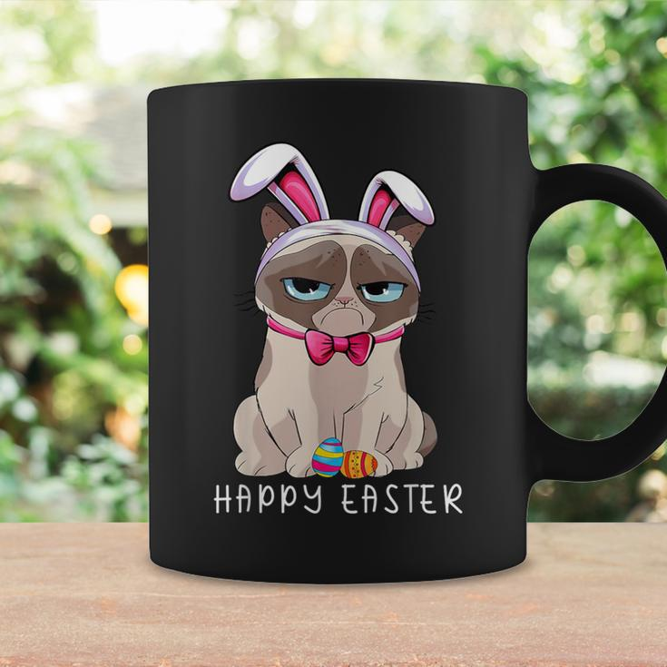 Happy Easter Bunny Pajama Dress Cat Grumpy Rabbit Ears Coffee Mug Gifts ideas