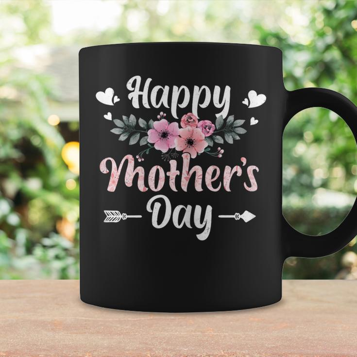 Happy Mother's Day With Floral Mom Mommy Grandma Womens Coffee Mug Gifts ideas