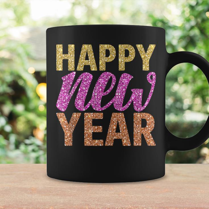 Happy New Year 2022 Sparkling Letters New Years Eve Coffee Mug Gifts ideas