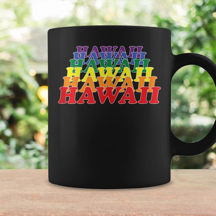 Hawaii State Gay Pride Rainbow Word Coffee Mug Gifts ideas