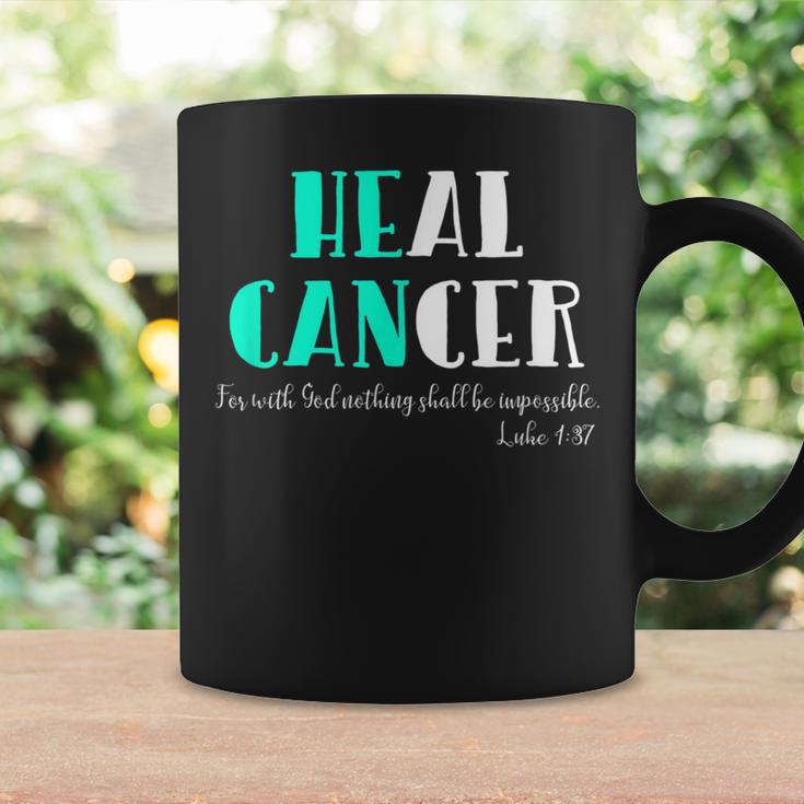 He Can Heal Cancer God Heals Luke 137 Bible Verse Coffee Mug Monsterry AU He can heal cancer god heals luke 137 bible verse coffee mug monsterry au
