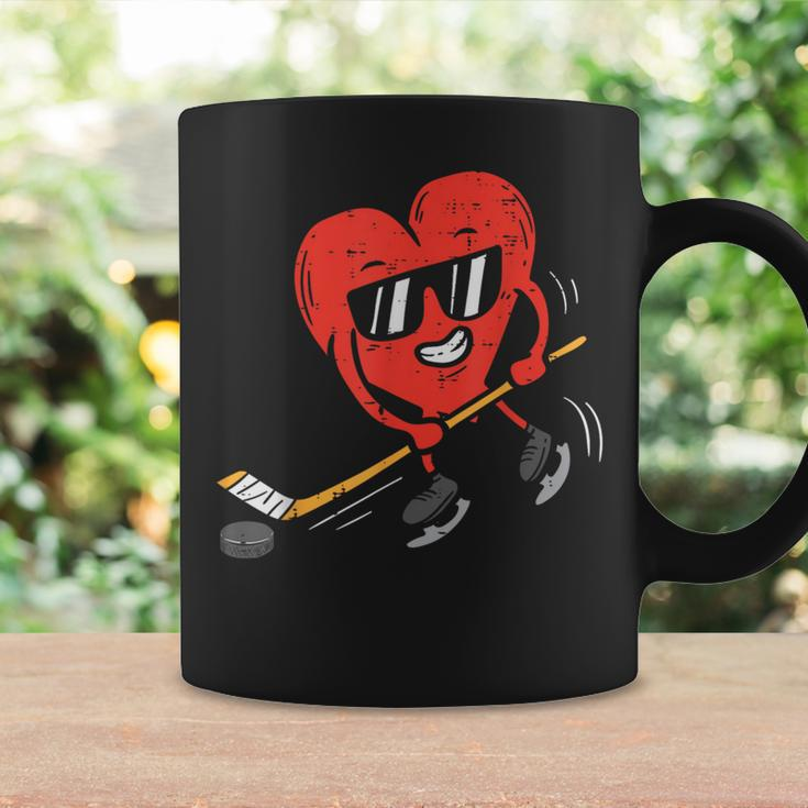 Heart Playing Ice Hockey Valentines Day Love Sports Boys Coffee Mug Gifts ideas