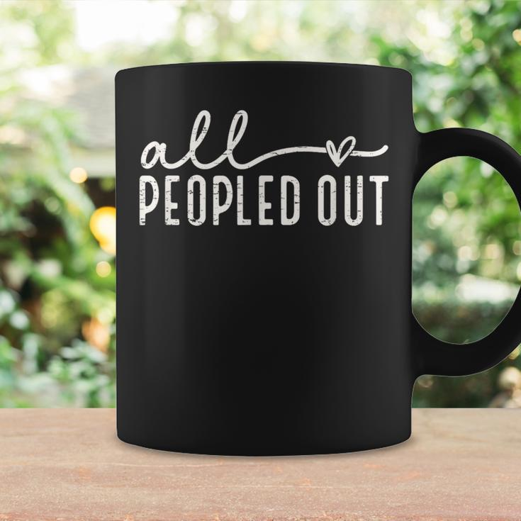 Heart Vintage Retro All Peopled Out Coffee Mug Gifts ideas