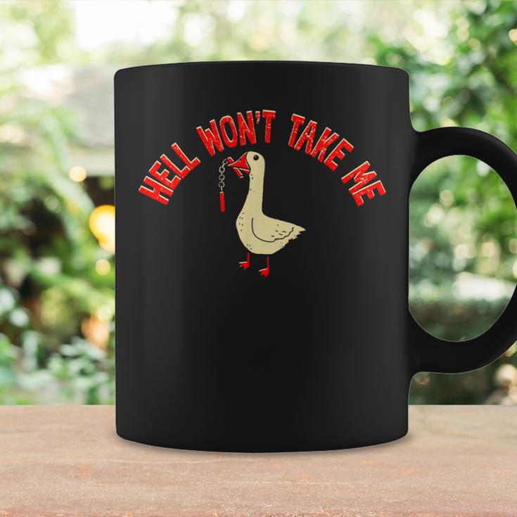 Hell Won't Take Me Duck Graphic Coffee Mug Gifts ideas