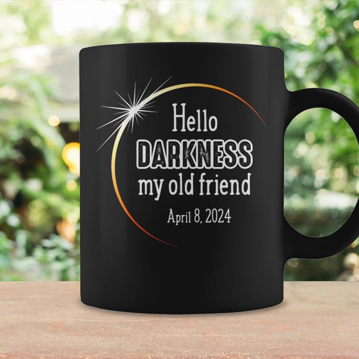 Hello Darkness My Old Friend April 8 2024 Eclipse Coffee Mug Gifts ideas
