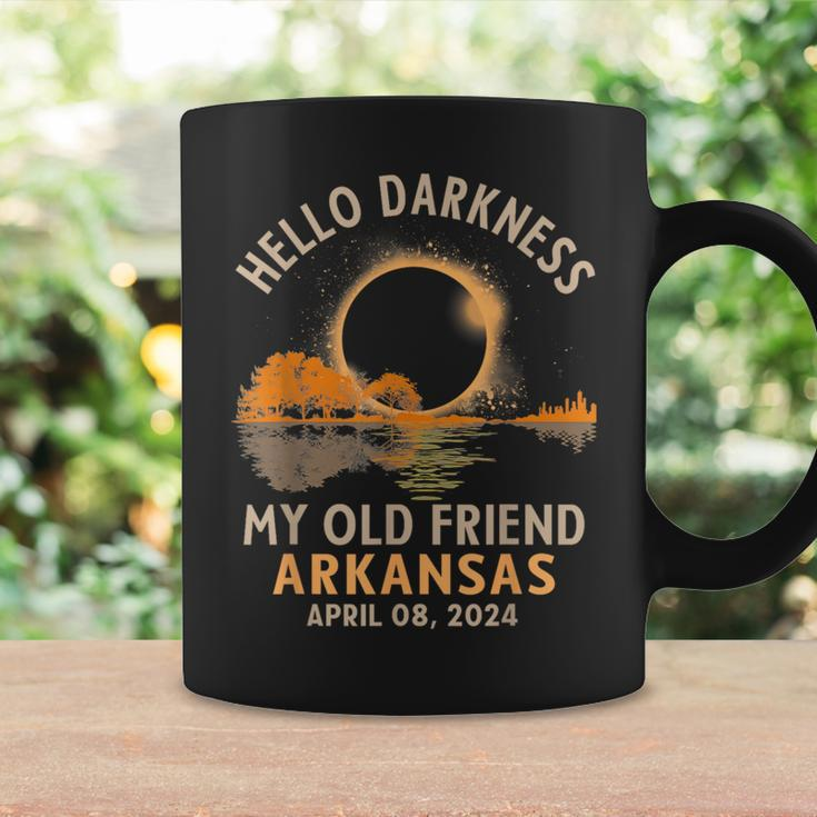 Hello Darkness My Old Friend Total Eclipse 2024 Arkansas Coffee Mug Gifts ideas