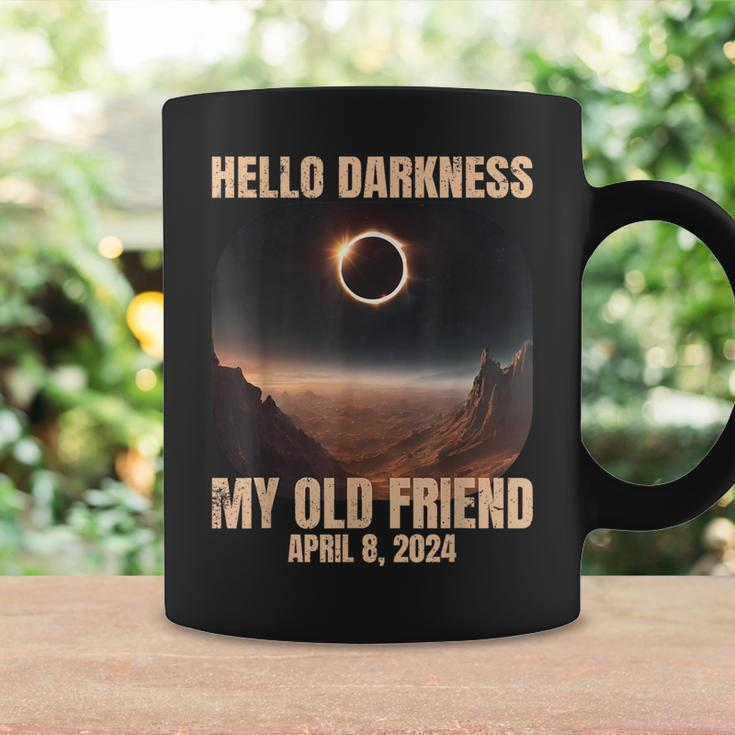 Hello Darkness Solar Eclipse April 08 2024 Astronomy Lovers Coffee Mug Gifts ideas