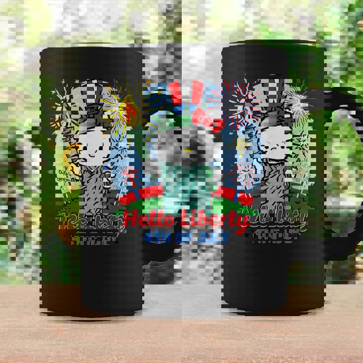 Hello Liberty With Kitty 4Th Of July Usa Flag And Firework Coffee Mug Gifts ideas