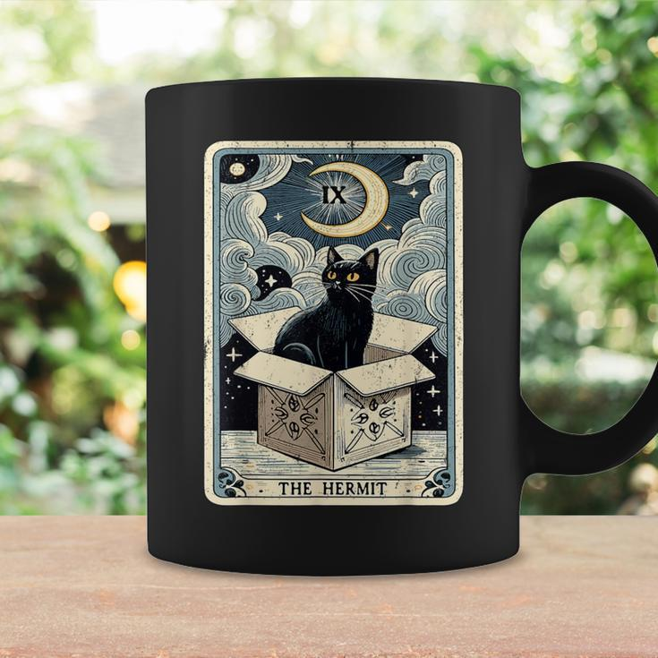 The Hermit Tarot Card Cat In Box Mystic Cat Coffee Mug Gifts ideas