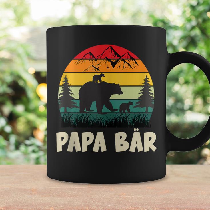 Herren Papa Bär Mit Zwillingenatertag Retroater & Opa Geschenk Tassen Geschenkideen