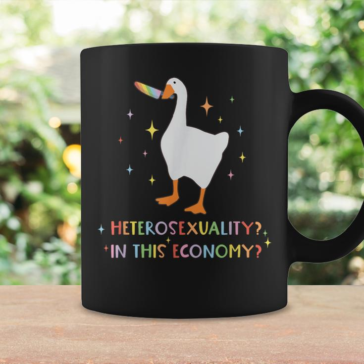 Heterosexuality In This Economy Lgbt Pride Goose Rainbow Coffee Mug Gifts ideas
