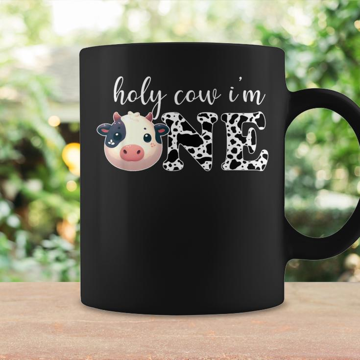 Holy Cow I'm One Cute Dairy Cow Farm Animal 1St Birthday Coffee Mug Gifts ideas