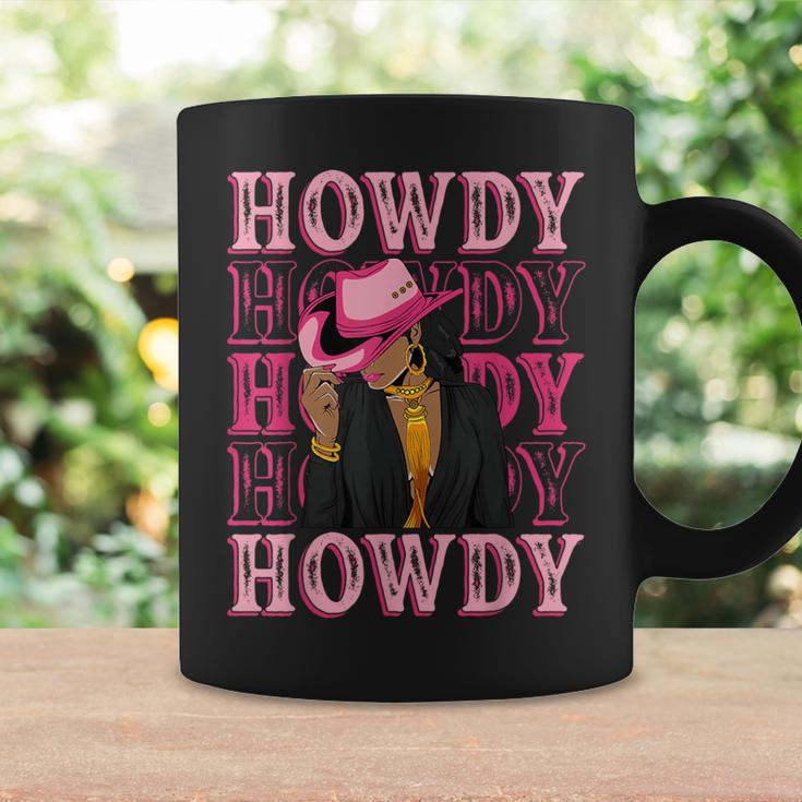 Howdy Retro Western Black Cowgirl African American Women Coffee Mug Gifts ideas