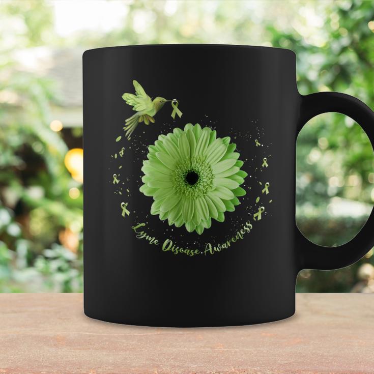 Hummingbird Sunflower Green Ribbon Lyme Disease Awareness Coffee Mug Gifts ideas