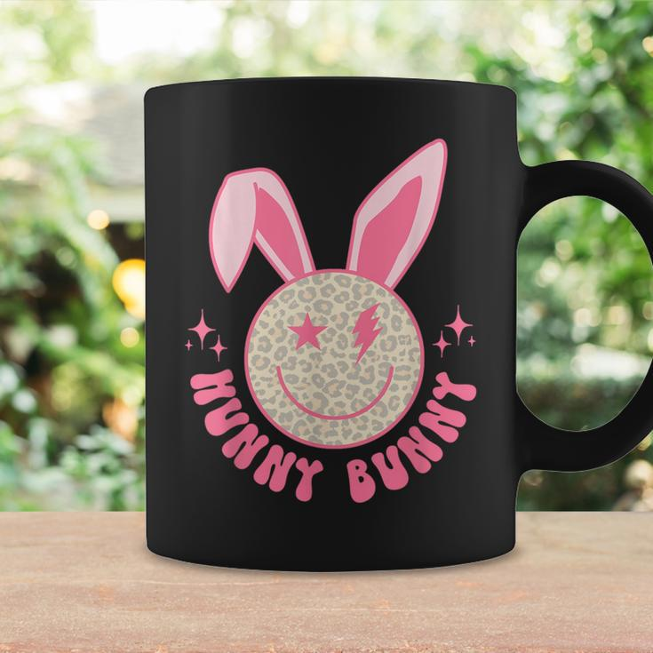 Hunny Bunny Retro Groovy Easter Leopard Smile Face Rabbit Coffee Mug Gifts ideas