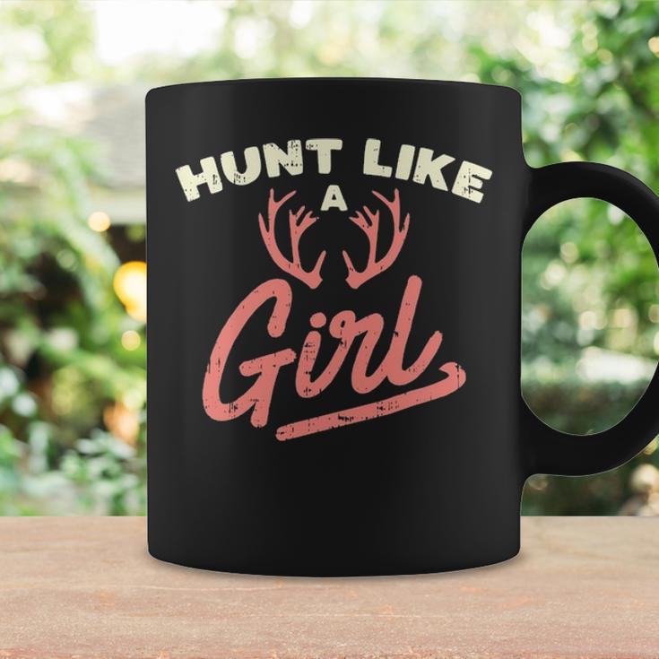 Hunt Like A Girl Antler Hunting Women Ladies Hunter Coffee Mug Gifts ideas