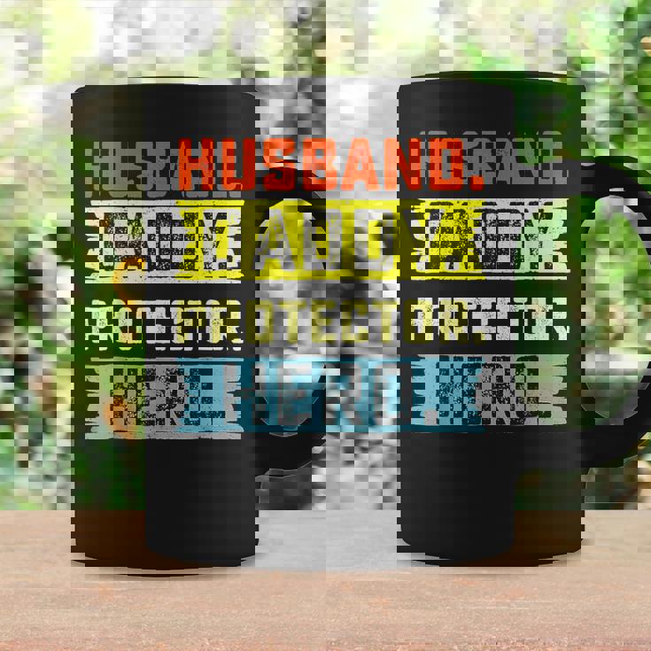 Husband Daddy Protector Hero Father's Day From Wife Son Coffee Mug Gifts ideas