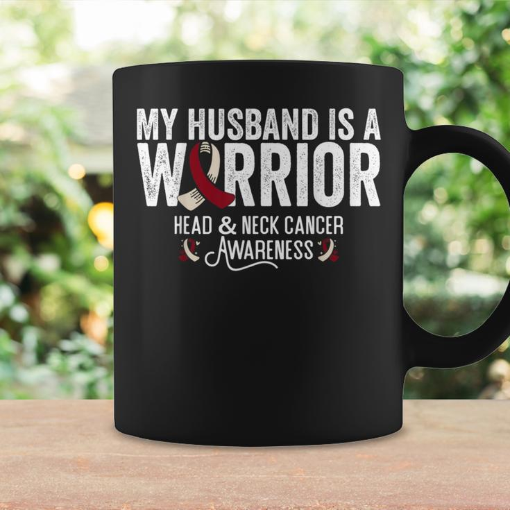 My Husband Is A Warrior Oral Head & Neck Cancer Awareness Coffee Mug Gifts ideas