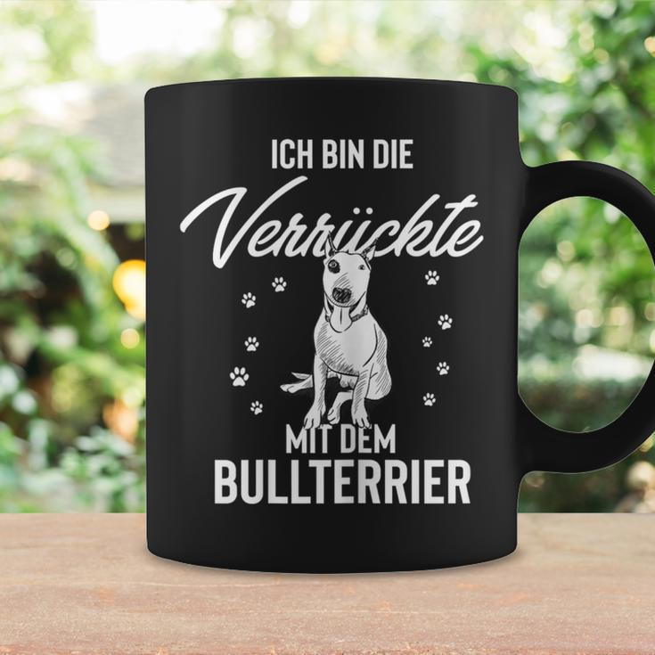 Ich Bin Die Verrückte Mit Dem Bull Terrier Tassen Geschenkideen
