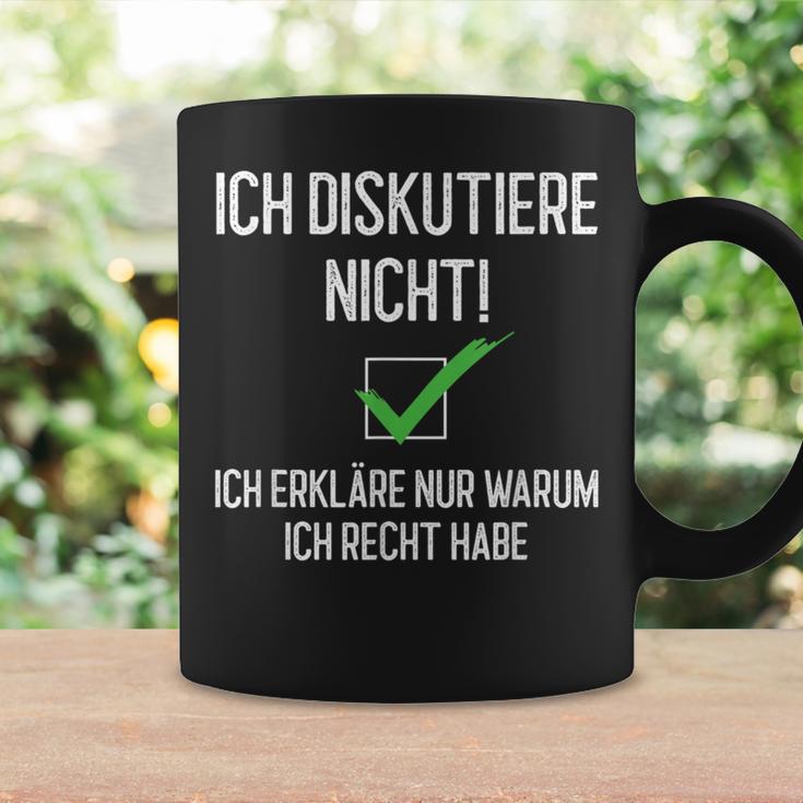 Ich Diskutiere Nicht, Ich Erkläre Warum Ich Recht Habe Schwarzes S Tassen für Debattierfreunde Geschenkideen