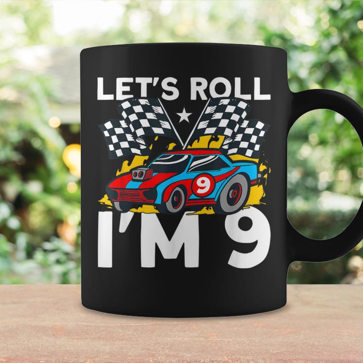 I'm 9 Bday Race Car Party Cute 9Th Birthday Boys Race Car Coffee Mug Gifts ideas