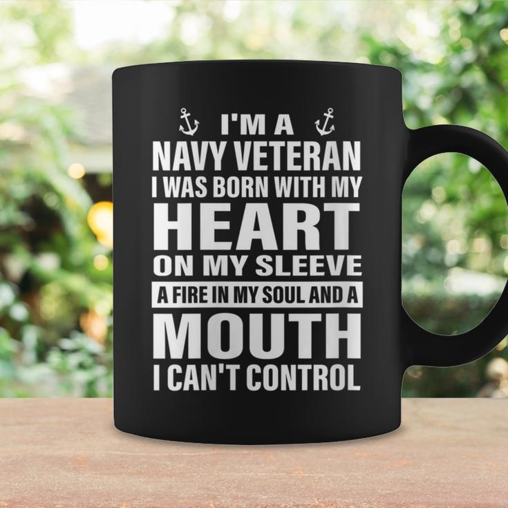 I'm A Navy Veteran I Was Born With My Heart On My Sleeve Coffee Mug Gifts ideas