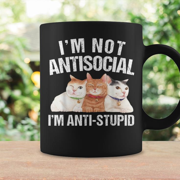 I'm Not Antisocial I'm Anti Stupid Sarcastic Introvert Coffee Mug Gifts ideas