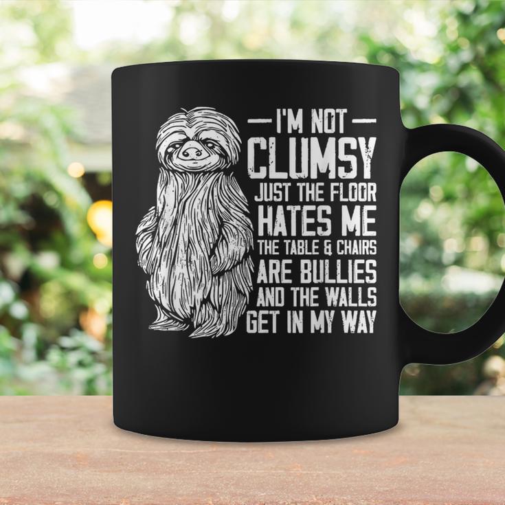 I'm Not Clumsy Just The Floor Hates Me Awkward Sloth Coffee Mug - Monsterry