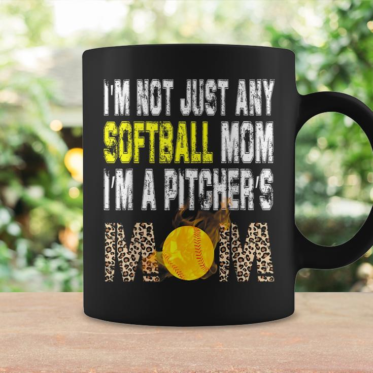 I'm Not Just Any Softball Mom I'm A Pitcher's Mom Leopard Coffee Mug Gifts ideas