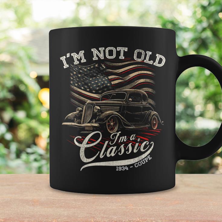 I'm Not Old I'm Classic Vintage 1934 Coupe Car American Flag Coffee Mug Gifts ideas