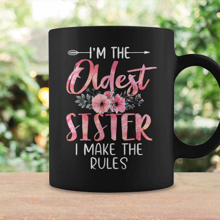 I'm The Oldest Sister I Make The Rules Floral Cute Coffee Mug Gifts ideas