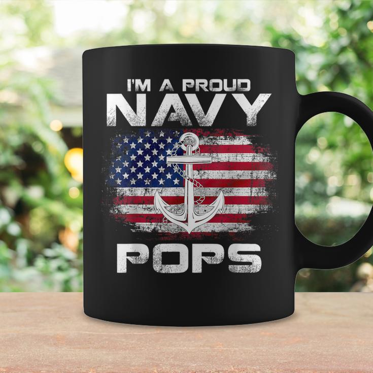 I'm A Proud Navy Pops With American Flag Veteran Coffee Mug Gifts ideas