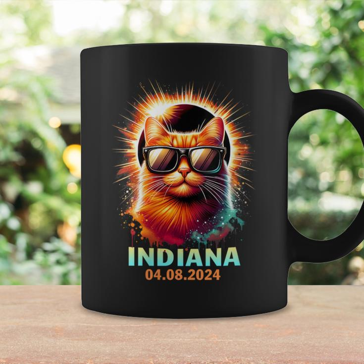 Indiana Total Solar Eclipse 2024 Cat Wearing Glasses Coffee Mug Gifts ideas