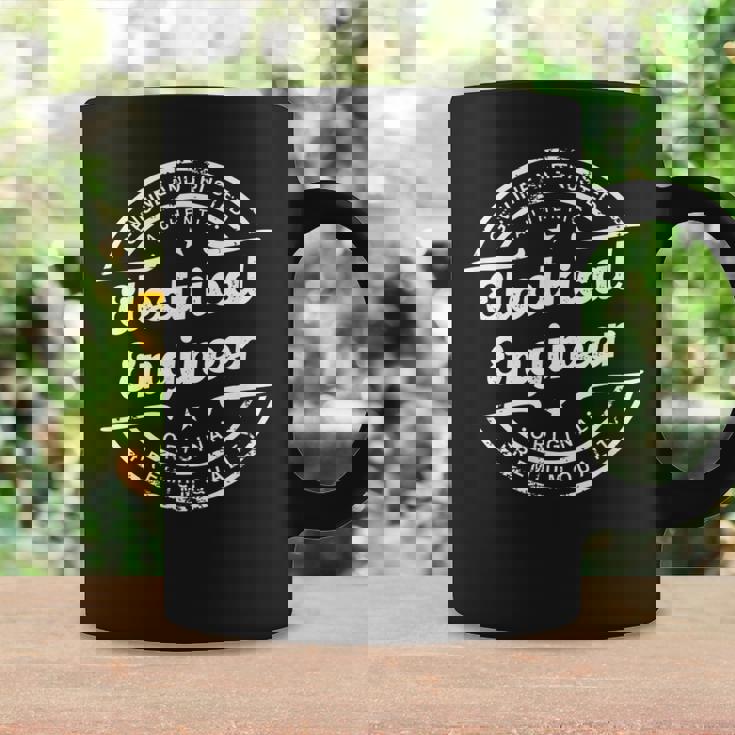Ingeniero Eléctrico Sellointage Retro Logo Desgastado Taza de café Ideas de regalos