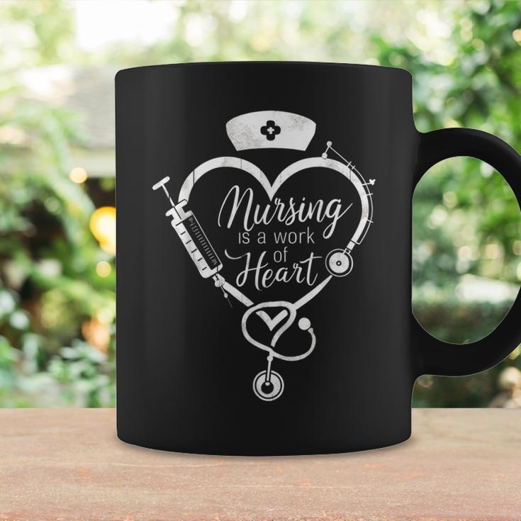 International Nurses Day 2024 Nursing Is A Work Of Heart Coffee Mug Gifts ideas